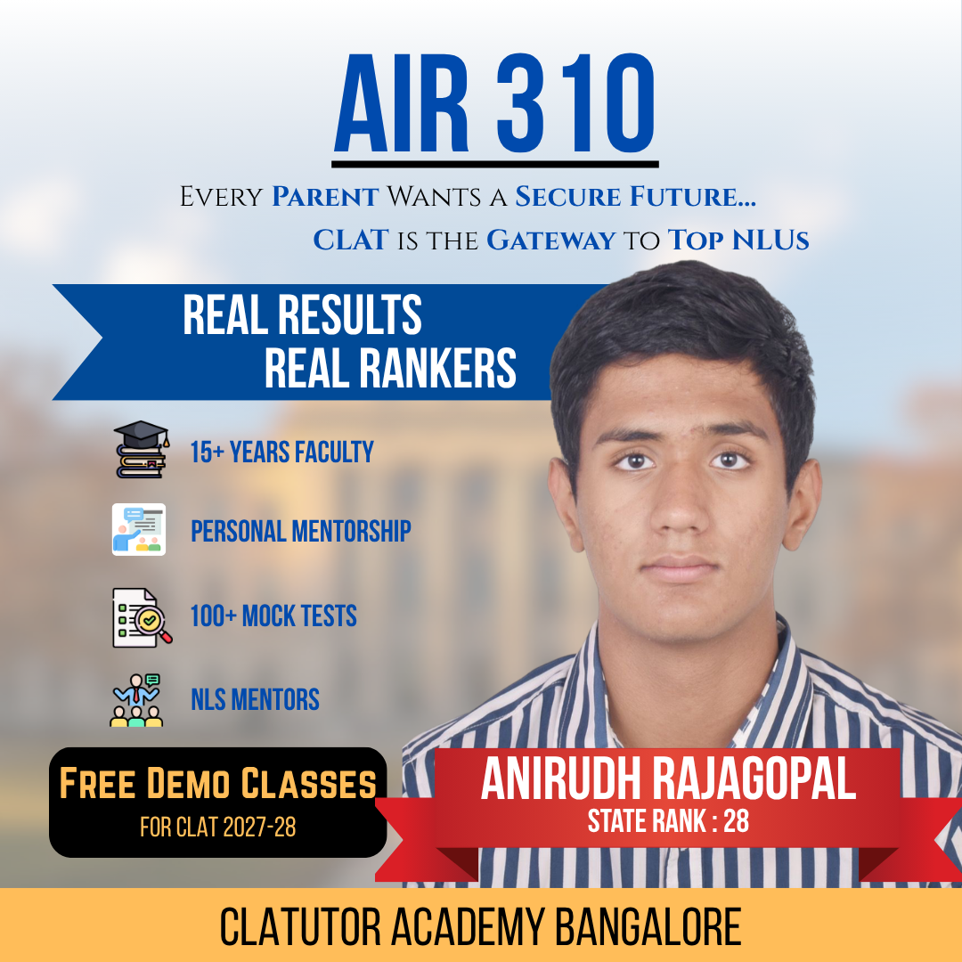 CLAT 2025 rank 310 result poster